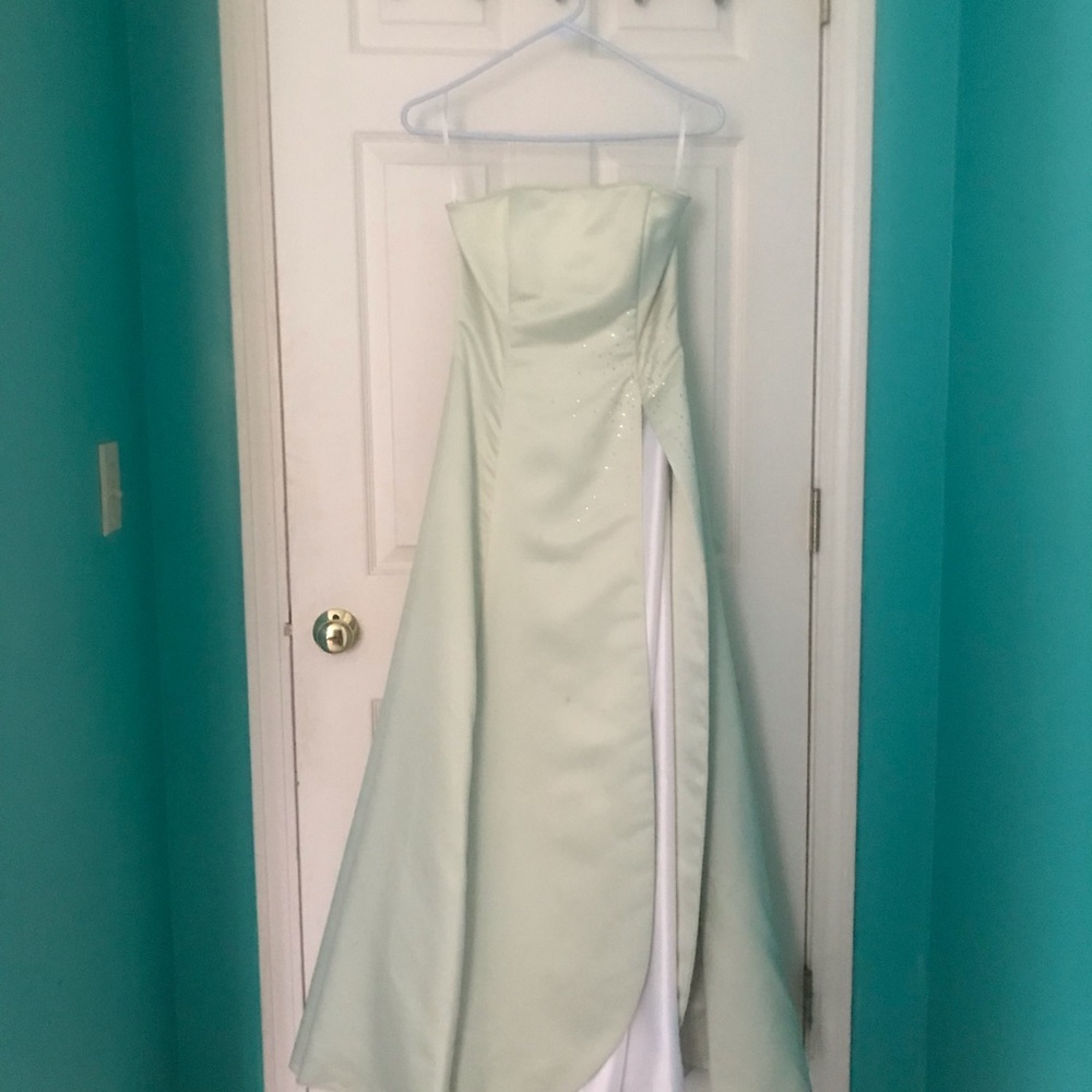 Light green prom dress